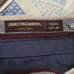 Johnston & Murphy Blue Slim Fit Trousers